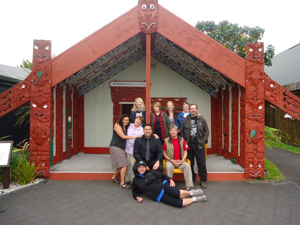 The Society of American Travel Writers stay overnight in a Marae at Te Puia